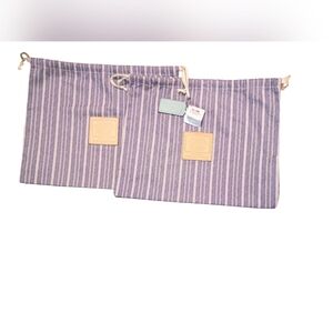 Coach Set Of Striped Drawstring Bags